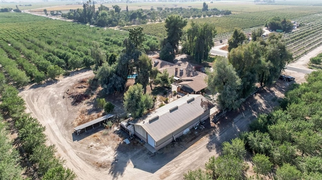 bird's eye view with a rural view