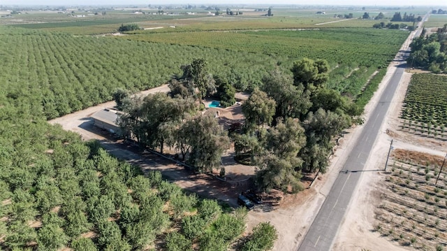 aerial view with a rural view