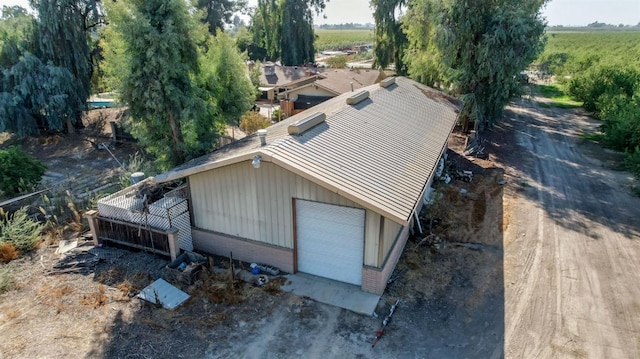 bird's eye view featuring a rural view