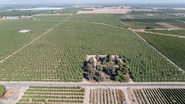 birds eye view of property featuring a rural view