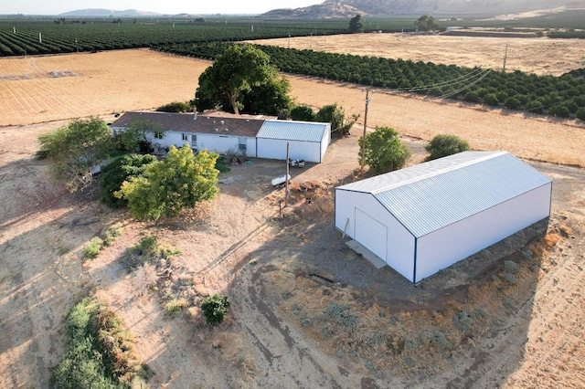 3363 S Anchor Ave, Orange Cove, CA 93646 - drone / aerial view with a rural view and a mountain view