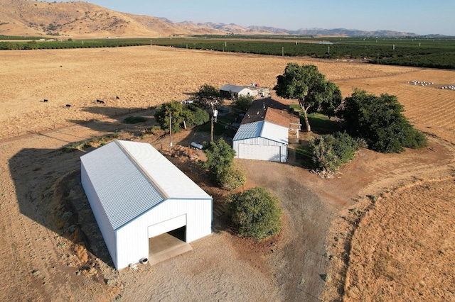 3363 S Anchor Ave, Orange Cove, CA 93646 - birds eye view of property with a mountain view and a rural view