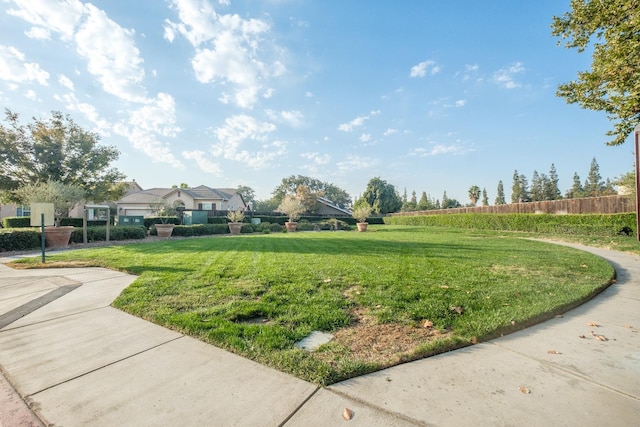 view of community with a yard