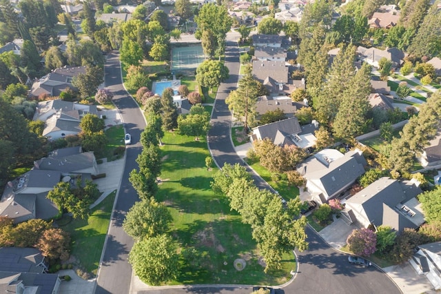 bird's eye view with a residential view