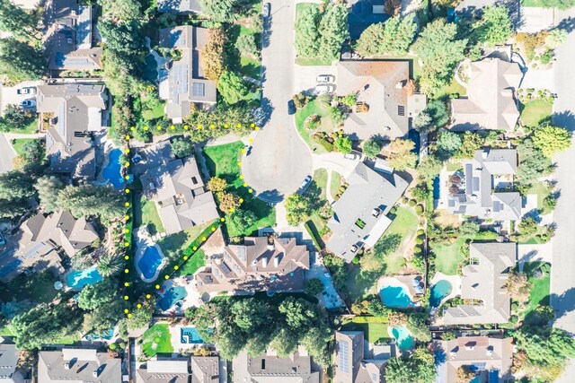 drone / aerial view with a residential view