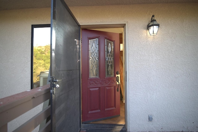 46149 Todd Eymann Rd, Miramonte, CA 93641 - doorway to property with stucco siding