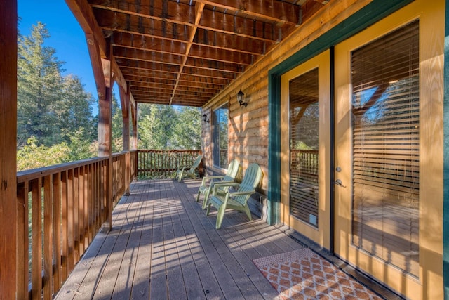 view of wooden terrace