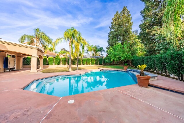 view of pool with a patio