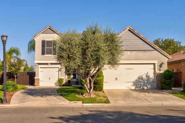 view of front facade with a garage