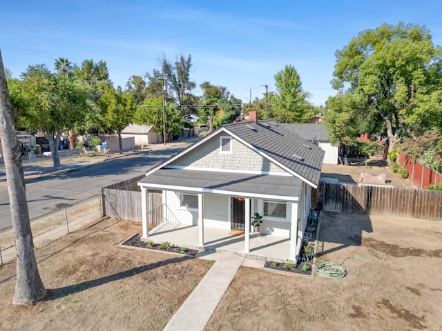 back of property with a patio area