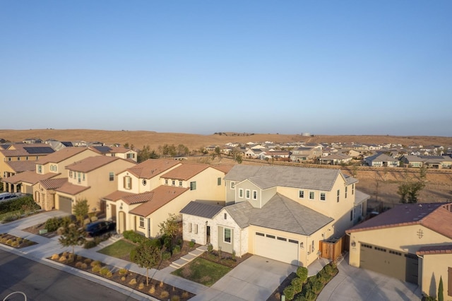 aerial view with a residential view