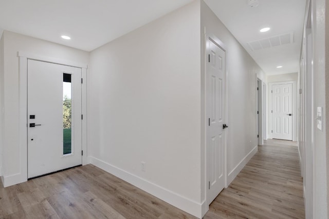 entrance foyer featuring light hardwood / wood-style flooring