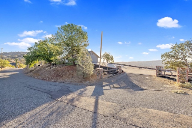 view of street featuring a mountain view