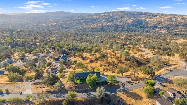 bird's eye view with a mountain view