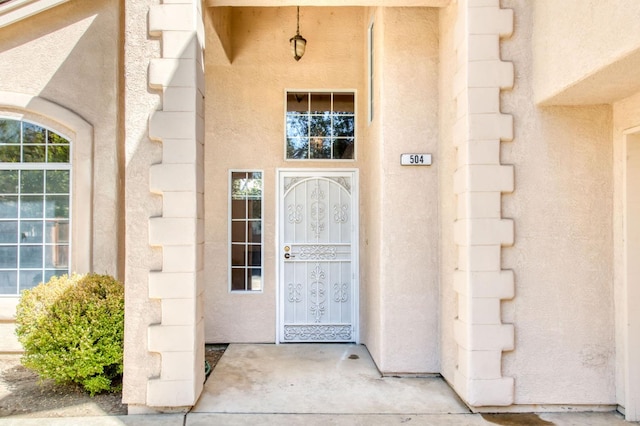 view of doorway to property