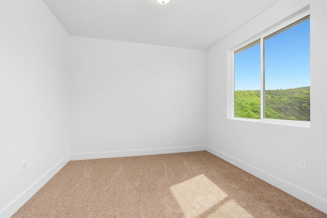 view of carpeted spare room