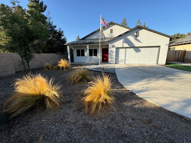 view of front of home featuring a garage