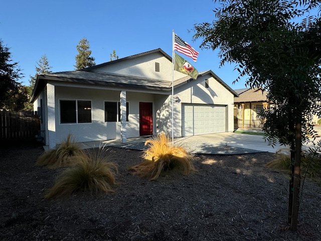 view of front facade featuring a garage