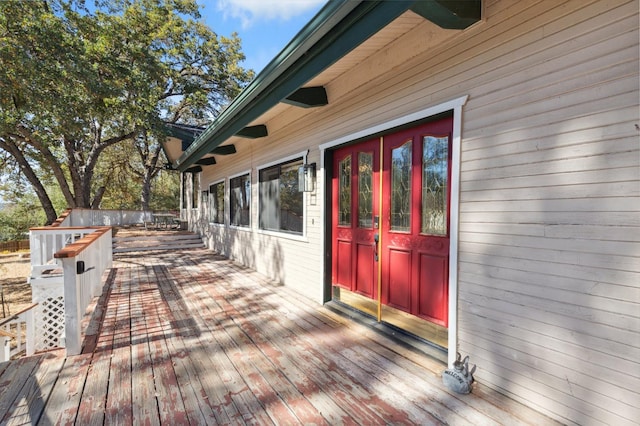 view of wooden deck