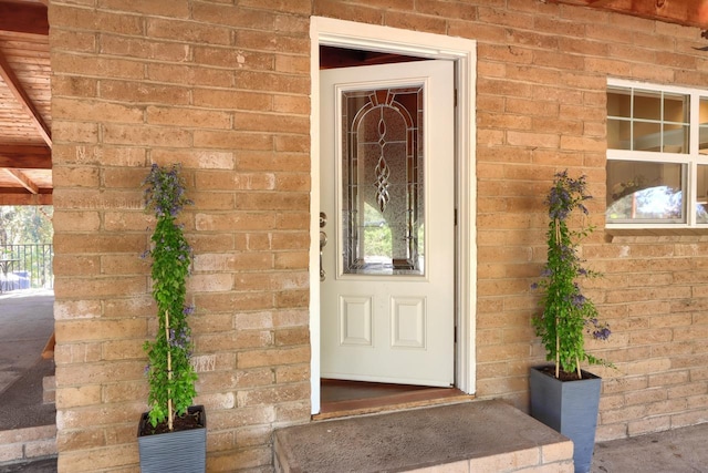 view of doorway to property