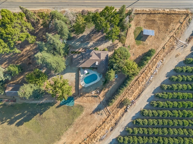 bird's eye view with a rural view