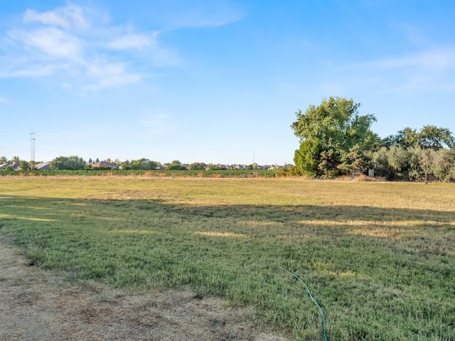 view of yard featuring a rural view