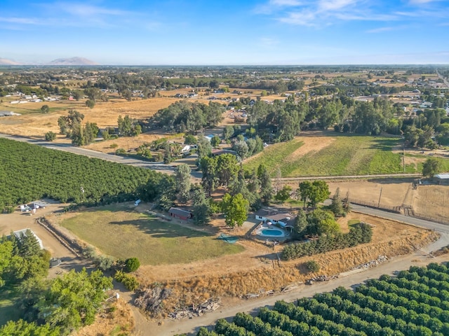 drone / aerial view with a rural view