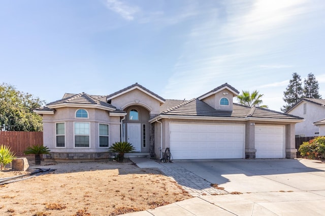 view of front of house featuring a garage