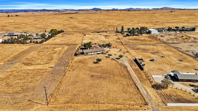aerial view with a rural view