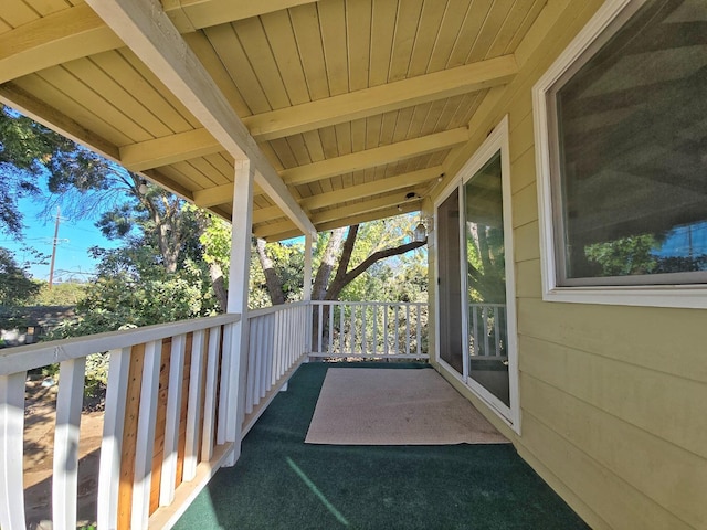 view of patio with a balcony