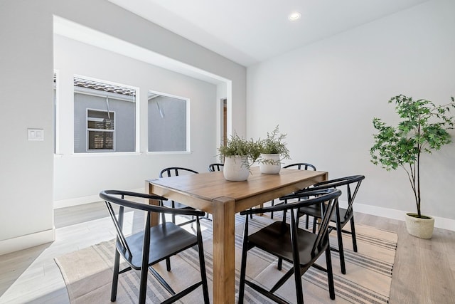 dining room featuring light wood-type flooring