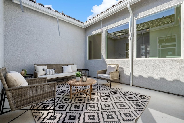 view of patio with outdoor lounge area