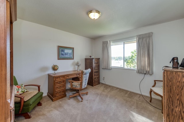 view of carpeted office