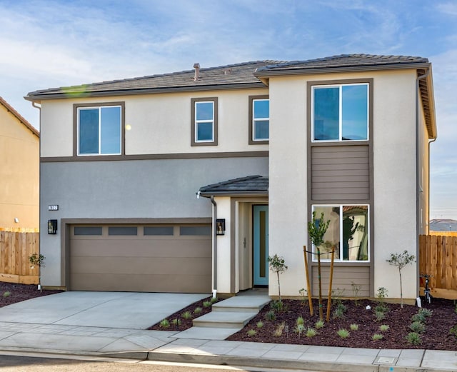 view of front of home featuring a garage