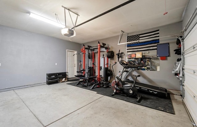 view of workout area