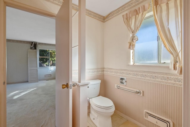 bathroom with toilet and plenty of natural light