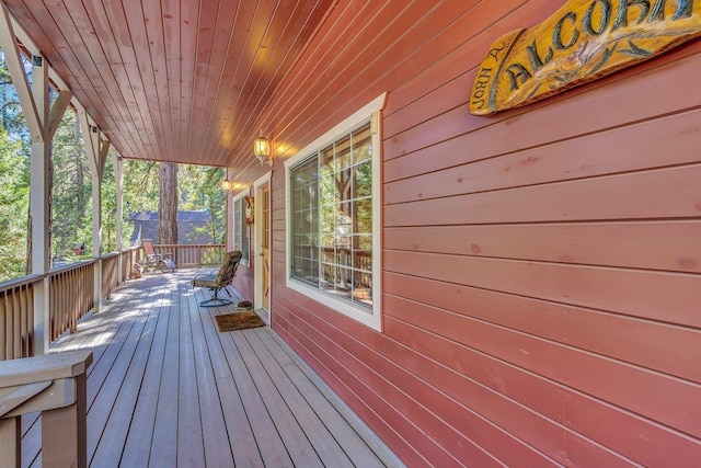 view of wooden deck