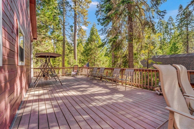 view of wooden terrace