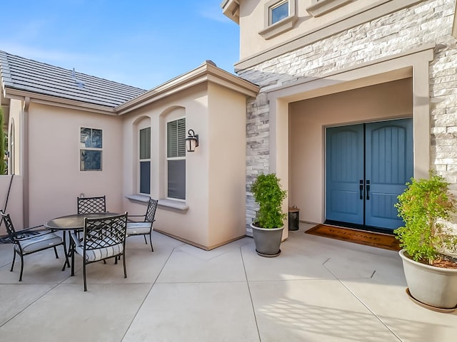 exterior space with a patio