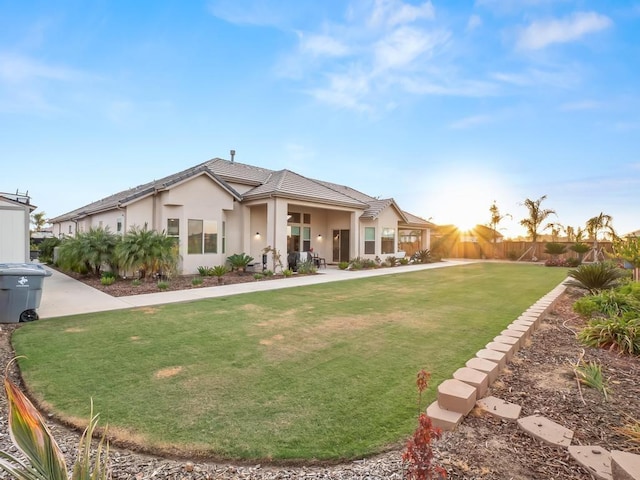 exterior space featuring a yard