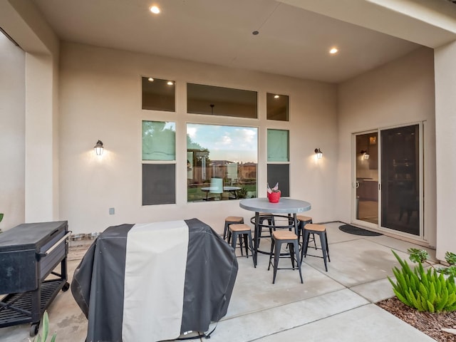 view of patio with grilling area