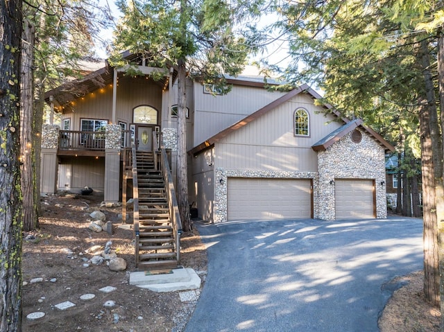 view of front of home featuring a garage