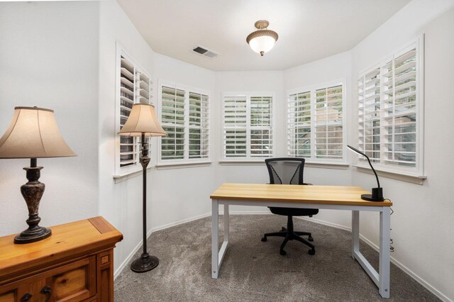 office with carpet flooring