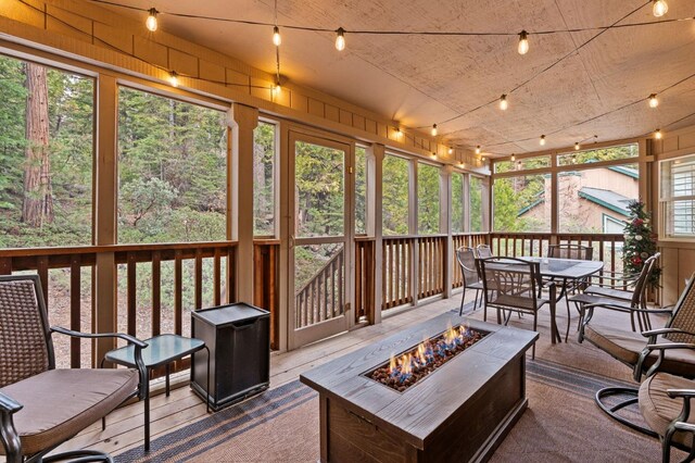 view of sunroom