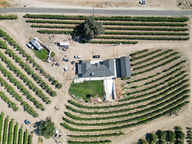 drone / aerial view with a rural view