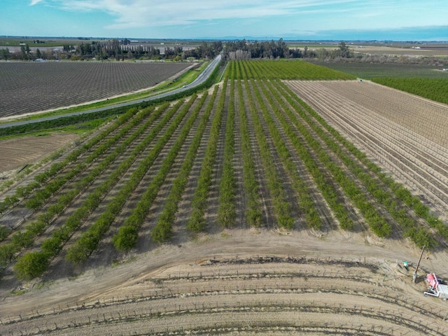 drone / aerial view with a rural view