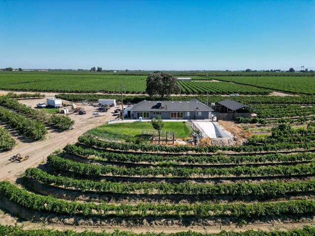 drone / aerial view with a rural view