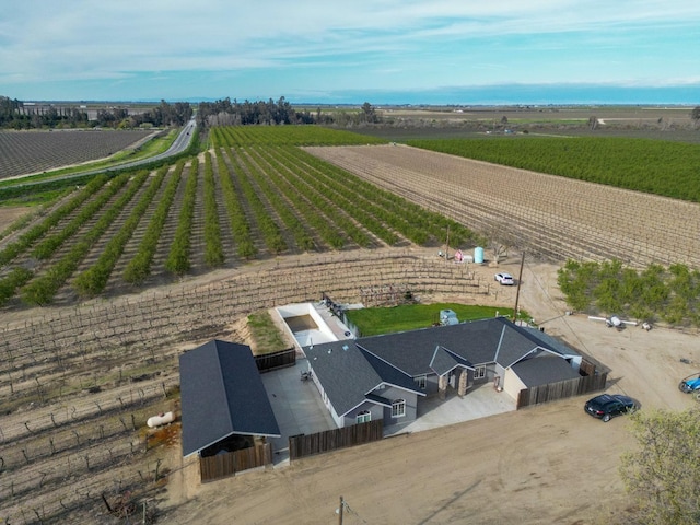 bird's eye view featuring a rural view