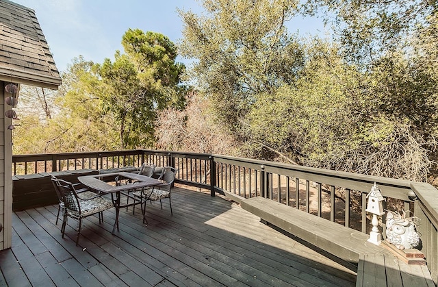 view of wooden terrace