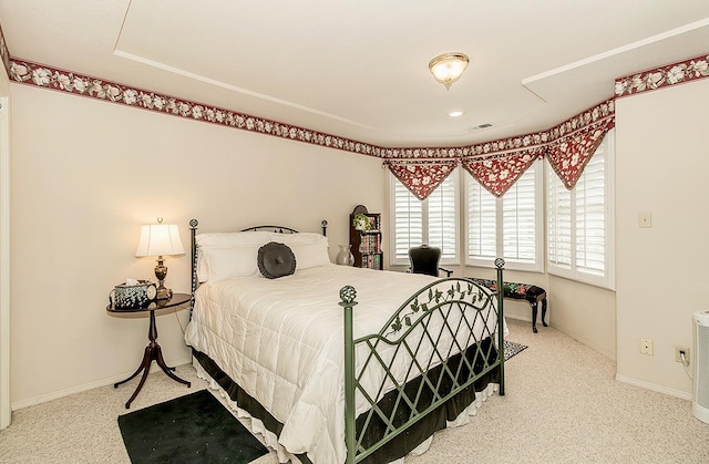 view of carpeted bedroom